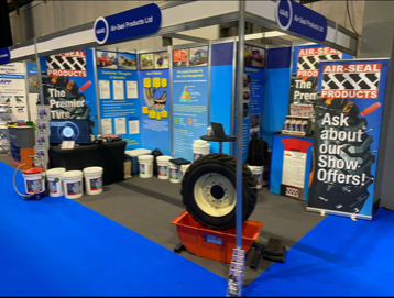 Air-Seal Products tyre sealant trade stand at the commercial vehicle show 2021